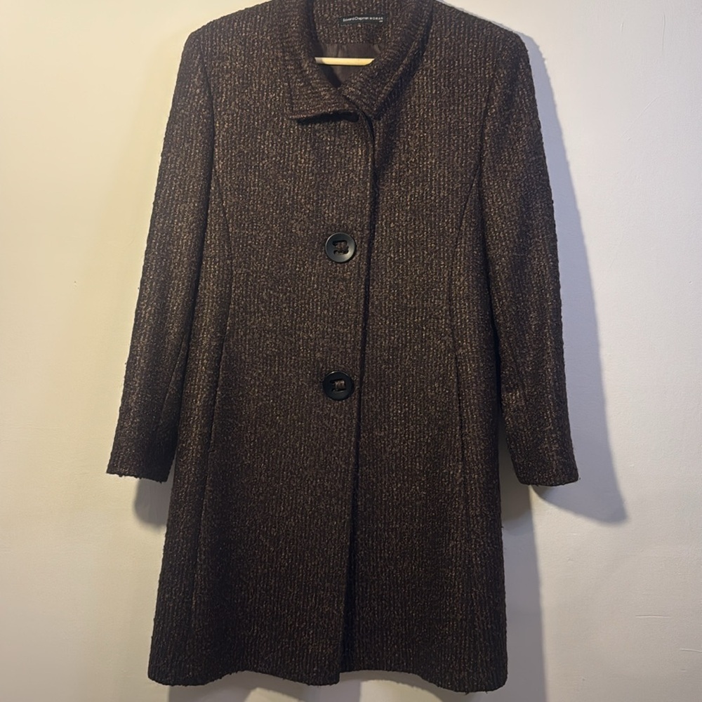 VTG EDWARD CHAPMAN WOMENS TRENCH COAT BROWN SIZE 14 EUC